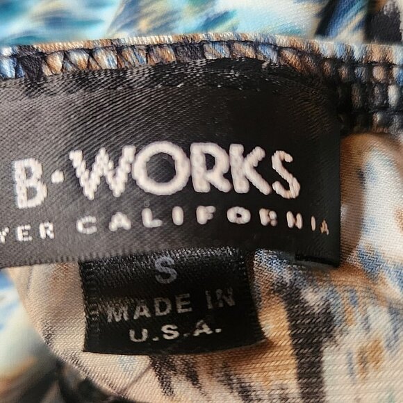 Sexy Vintage B. Works Blue and Black Halter Top Size S Made in USA - Picture 8 of 9